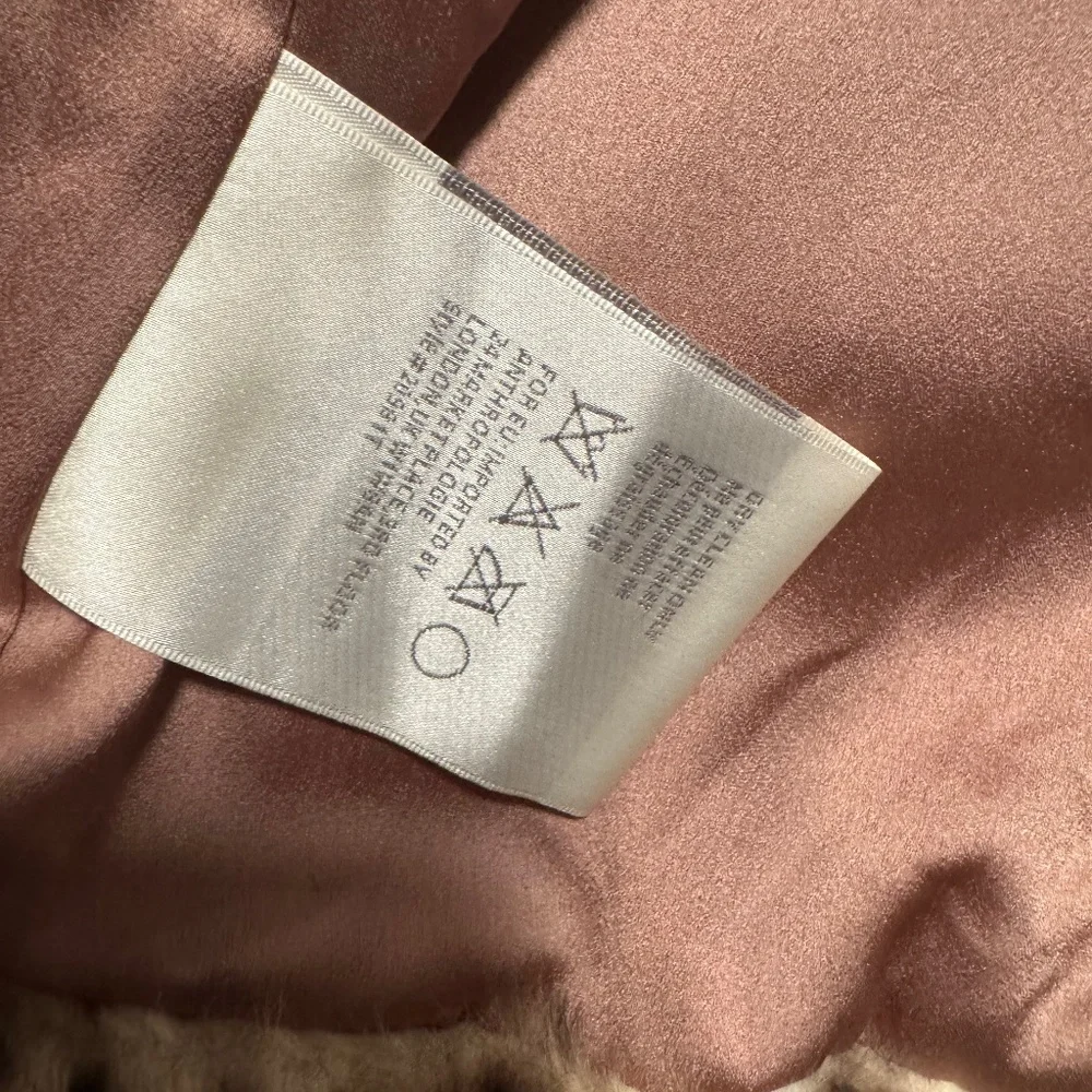 Anthropologie Plush Fur Animal Print Coat xs/small - Picture 10 of 13